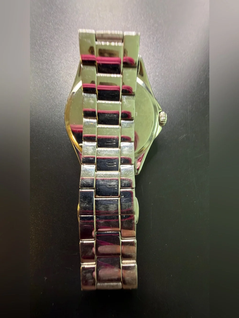 KATE SPADE SEAPORT GRAND SILVER DIAL STAINLESS STEEL WATCH DESIGNER STATEMENT